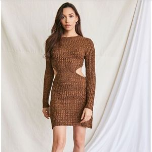 Knit cut out sweater dress